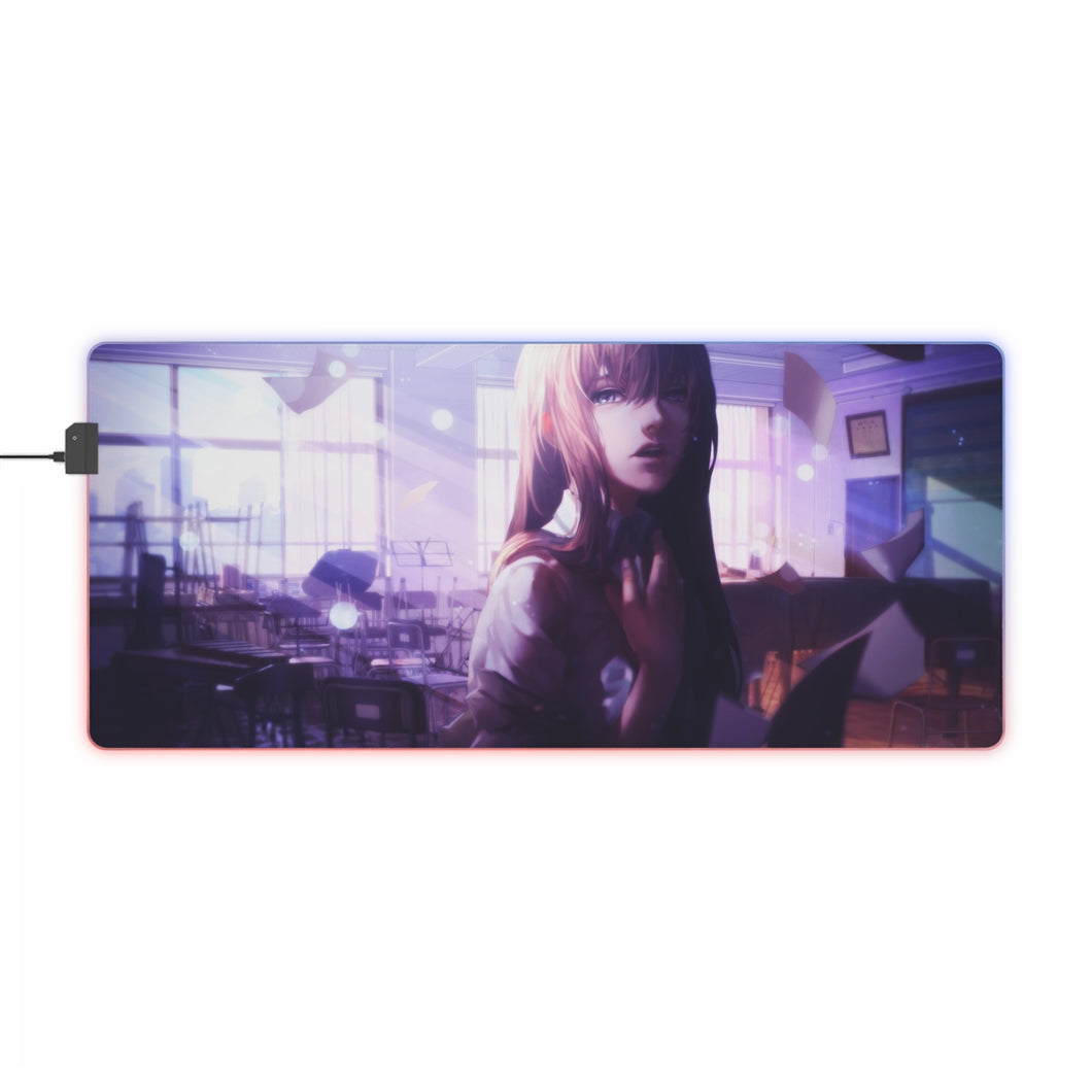 Makise Kurisu RGB LED Mouse Pad (Desk Mat)