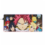 Fairy Tail Natsu Dragneel, Erza Scarlet, Lucy Heartfilia, Happy, Wendy Marvell RGB LED Mouse Pad (Desk Mat)