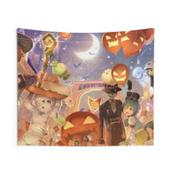 Halloween, Fancy Costumes and Pumpkins♪ Indoor Wall Tapestry