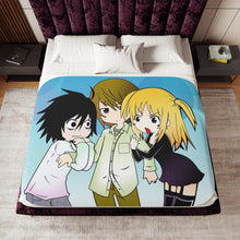 Load image into Gallery viewer, L, Light, &amp; Misa Sherpa Blanket
