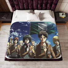 Load image into Gallery viewer, Eren yeager With Team Sherpa Blanket
