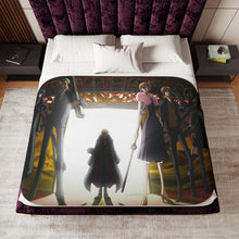Load image into Gallery viewer, One Piece Monkey D. Luffy, Roronoa Zoro, Sanji, Nico Robin, Nami Sherpa Blanket

