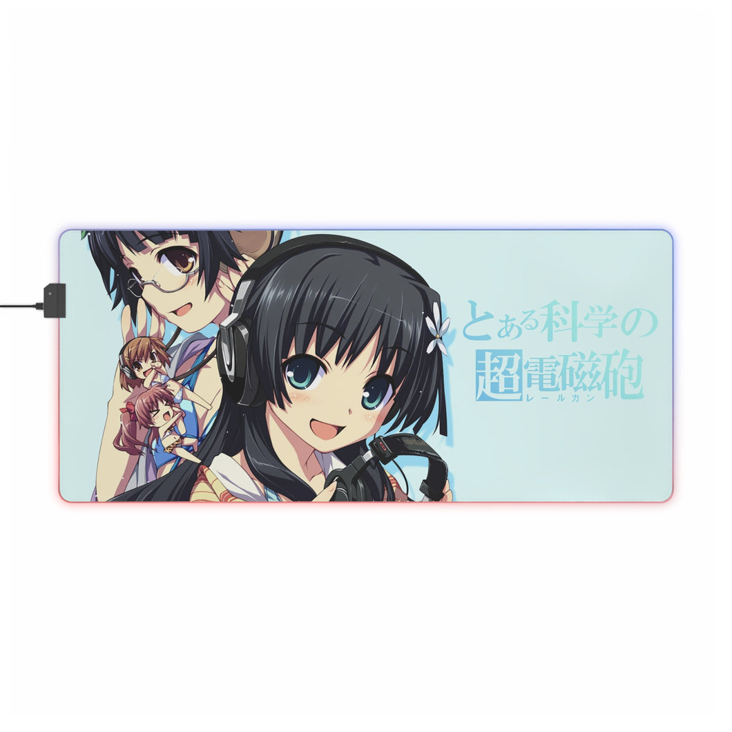 A Certain Scientific Railgun Mikoto Misaka, Kuroko Shirai, Ruiko Saten RGB LED Mouse Pad (Desk Mat)