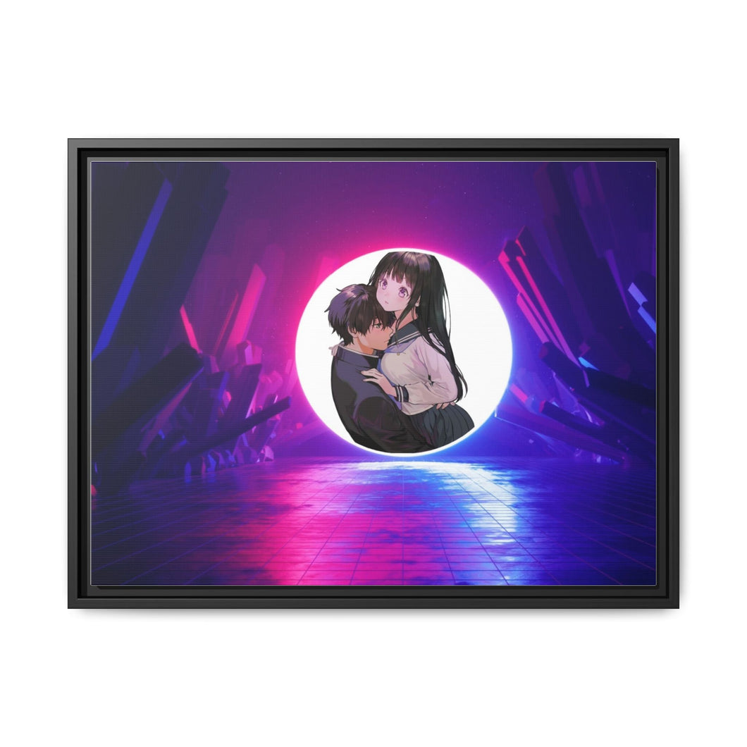 Hotarou x Chitanda Canvas Framed Art Print