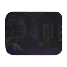 Load image into Gallery viewer, Dark Purple Room with Hats Sherpa Blanket

