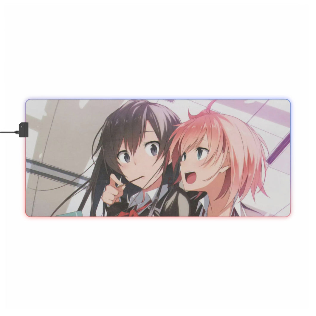 My Teen Romantic Comedy SNAFU Yukino Yukinoshita, Yui Yuigahama RGB LED Mouse Pad (Desk Mat)