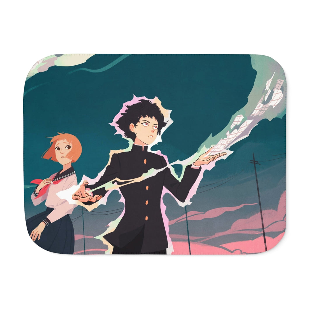 Anime Mob Psycho 100 Sherpa Blanket