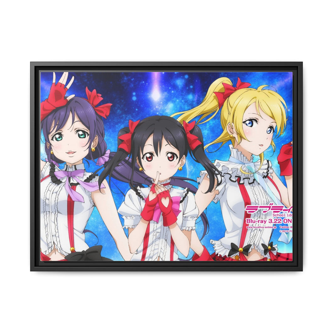 Love Live Group Canvas Framed Art Print