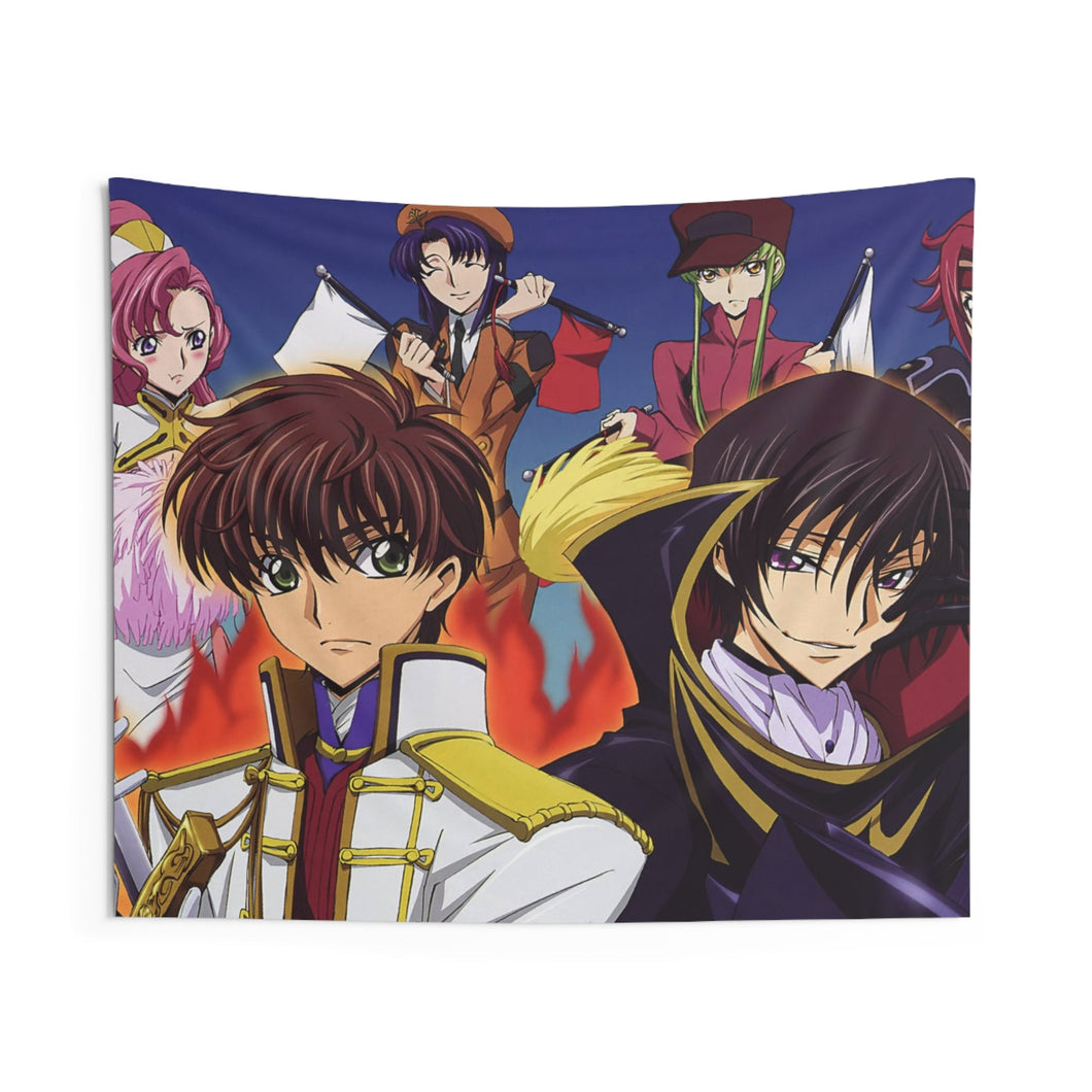 Code Geass Lelouch Lamperouge, Suzaku Kururugi, Euphemia Li Britannia Indoor Wall Tapestry