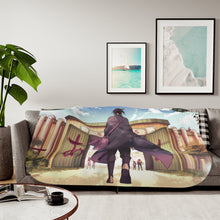 Load image into Gallery viewer, Sasuke Uchiha Sherpa Blanket

