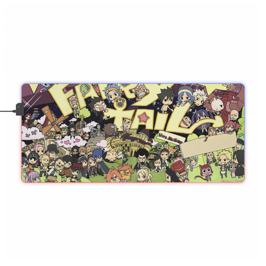 Fairy Tail Natsu Dragneel, Erza Scarlet, Gray Fullbuster, Lucy Heartfilia, Happy RGB LED Mouse Pad (Desk Mat)