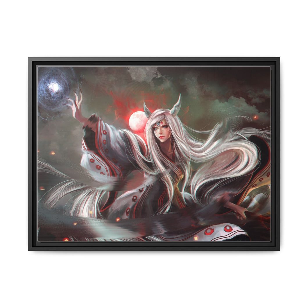 Kaguya Ōtsutsuki's power release Canvas Framed Art Print