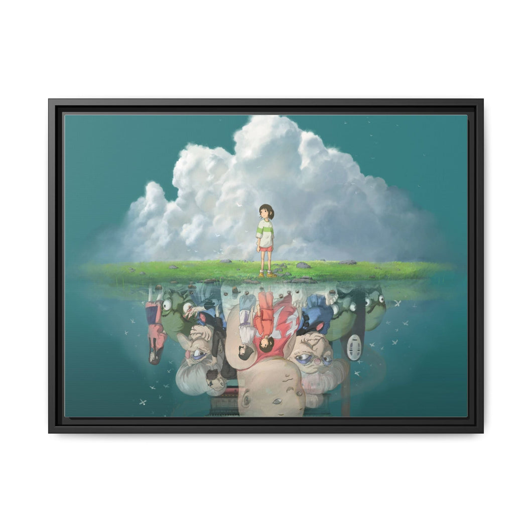 Anime Spirited Away Canvas Framed Art Print