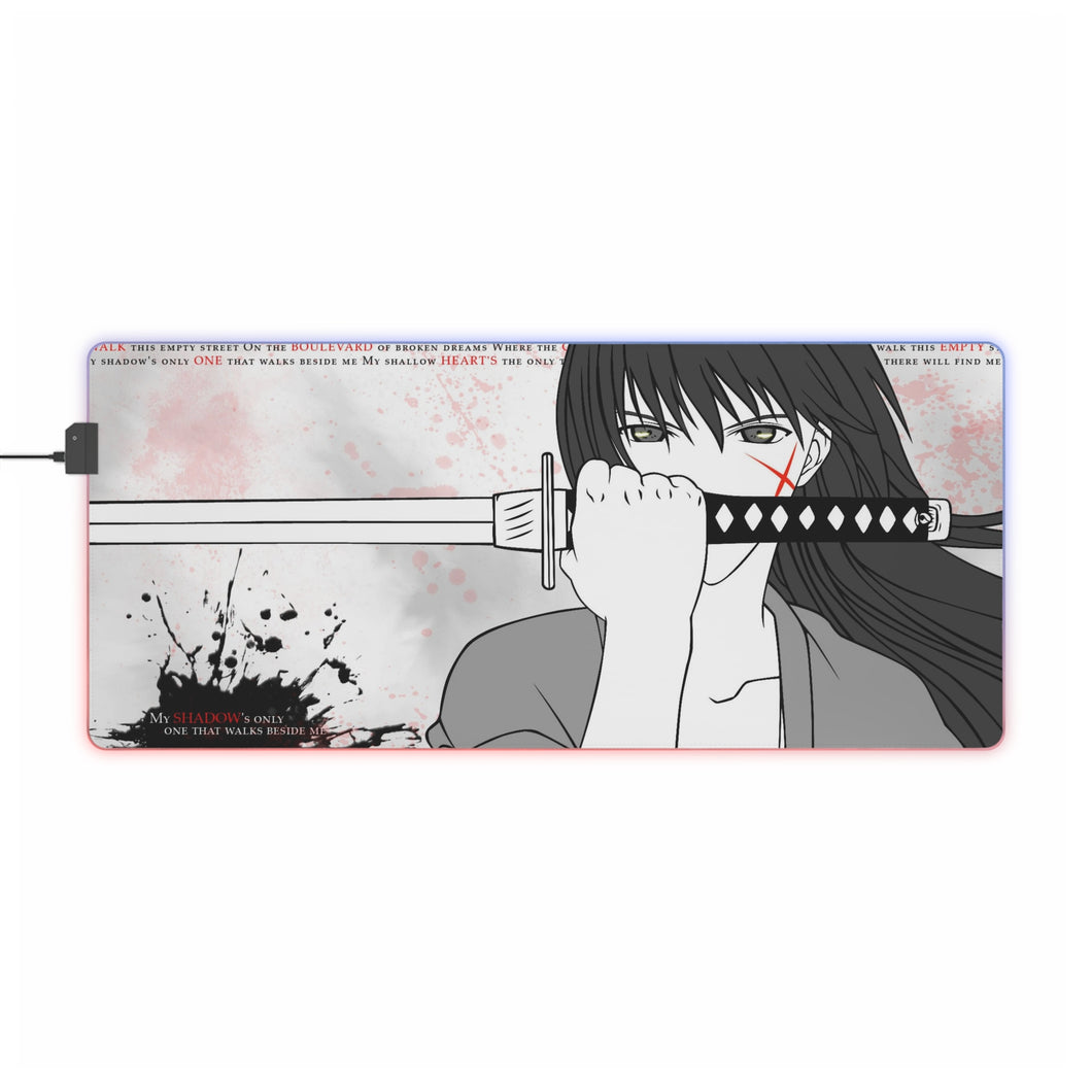Anime Rurouni Kenshin RGB LED Mouse Pad (Desk Mat)