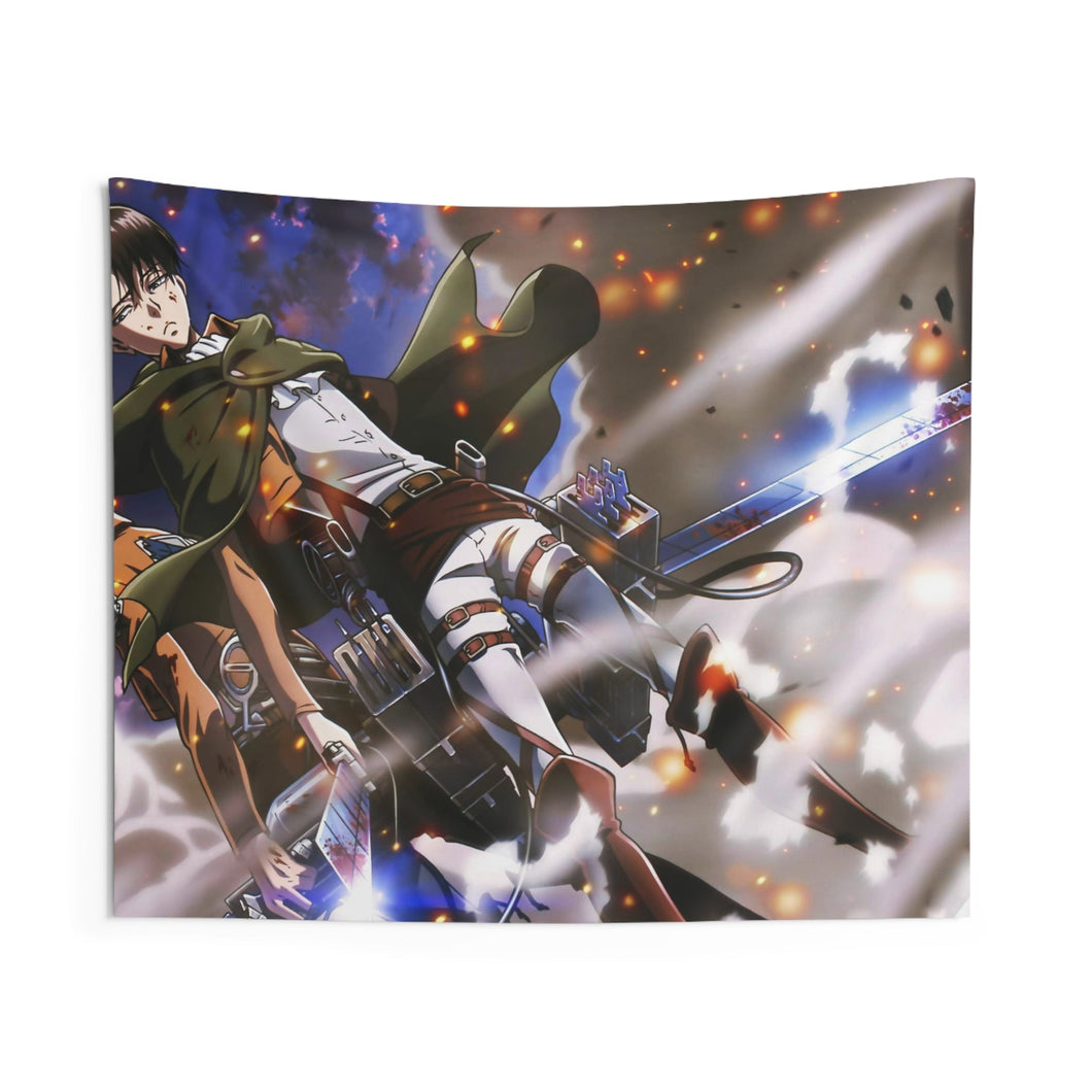 Eren Yeager and Levi Ackerman Indoor Wall Tapestry