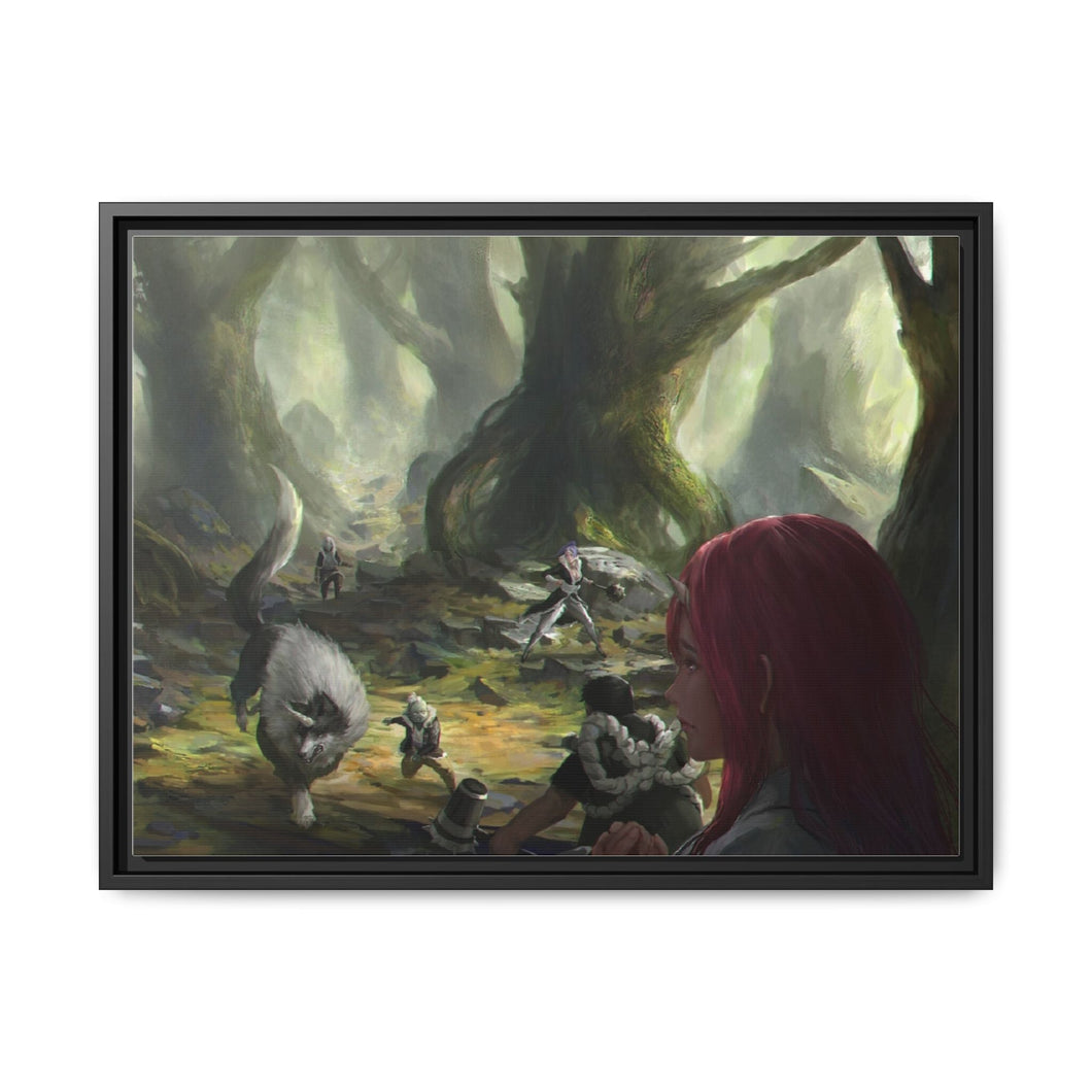 Encounter Canvas Framed Art Print