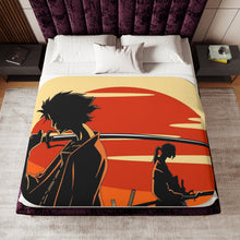 Load image into Gallery viewer, Anime Samurai Champloo Sherpa Blanket
