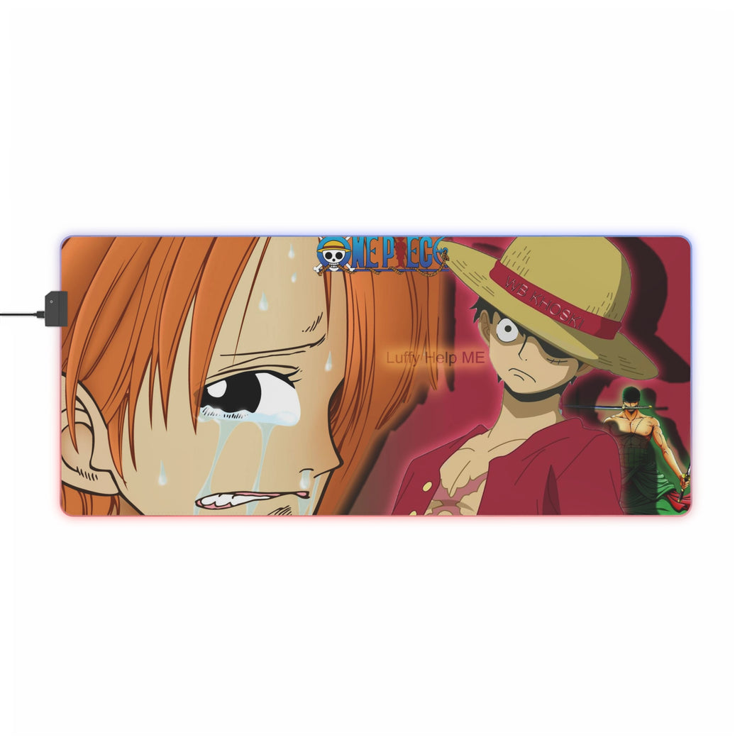 Luffy Help me RGB LED Mouse Pad (Desk Mat)