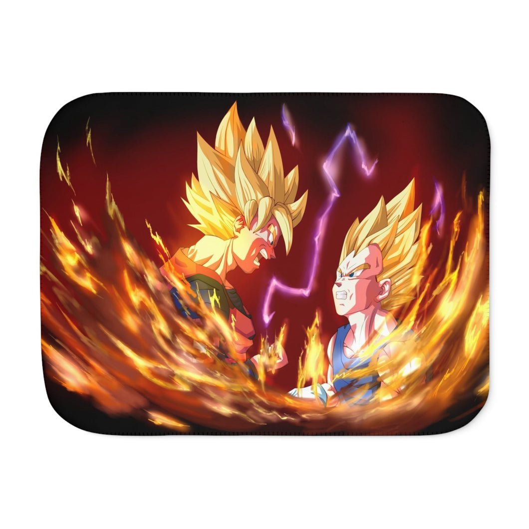 Goku and Vegeta Sherpa Blanket