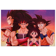 Bardock, Gine, Goku and Raditz Jigsaw Puzzle