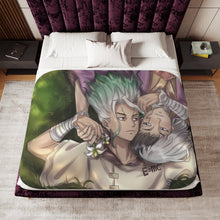 Load image into Gallery viewer, Anime Dr. Stone Sherpa Blanket
