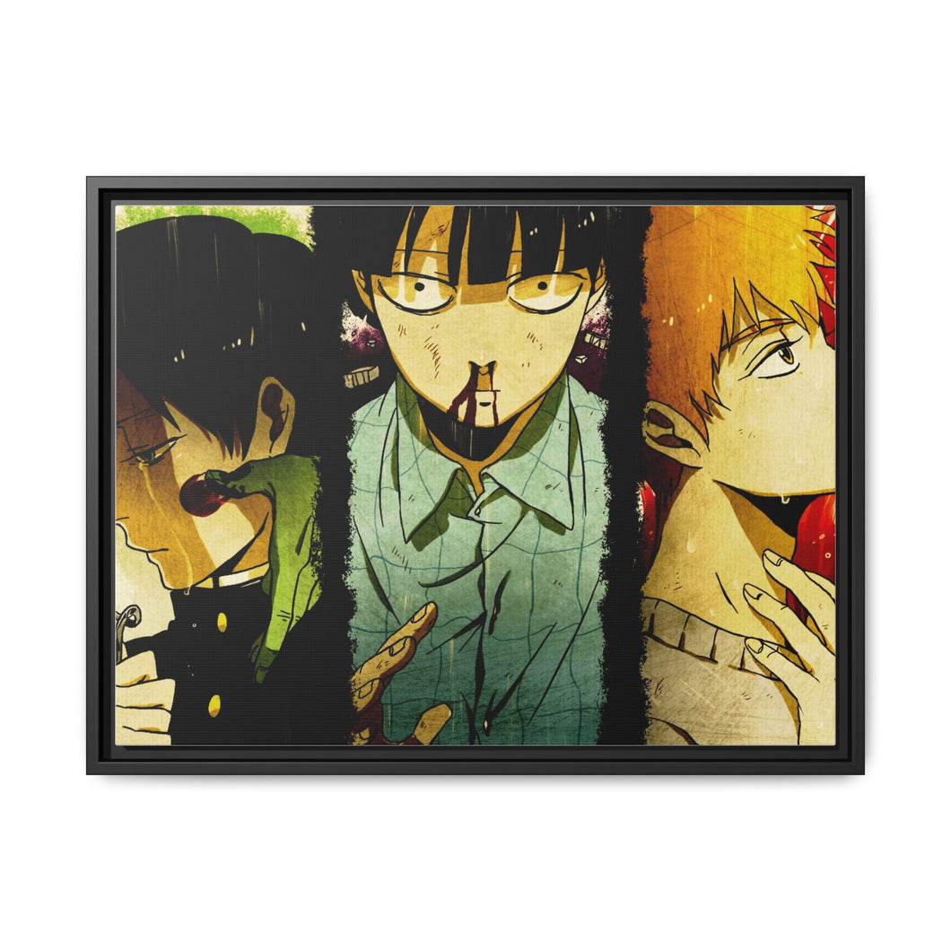 Anime Mob Psycho 100 Canvas Framed Art Print