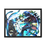 Amaimon Vs Rin Canvas Framed Art Print