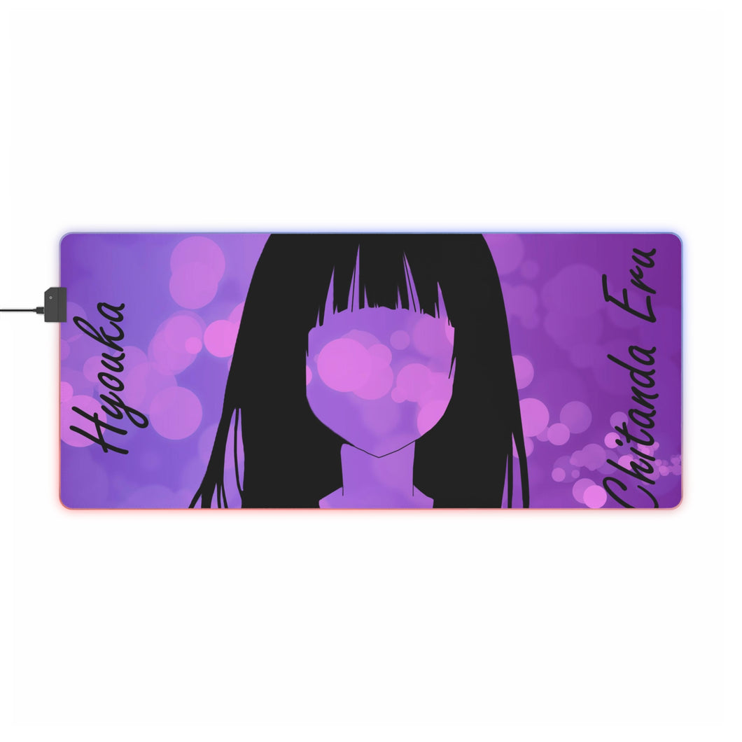 Eru Chitanda  Faceless RGB LED Mouse Pad (Desk Mat)