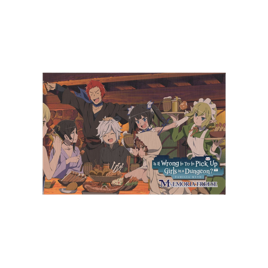 Is It Wrong to Try to Pick Up Girls in a Dungeon? Bell Cranel, Hestia, Liliruca Arde, Welf Crozzo Rug