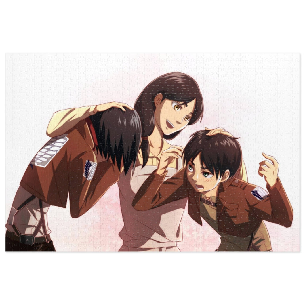 Eren Jäger,Mikasa Ackerman and Carla Yeager Jigsaw Puzzle