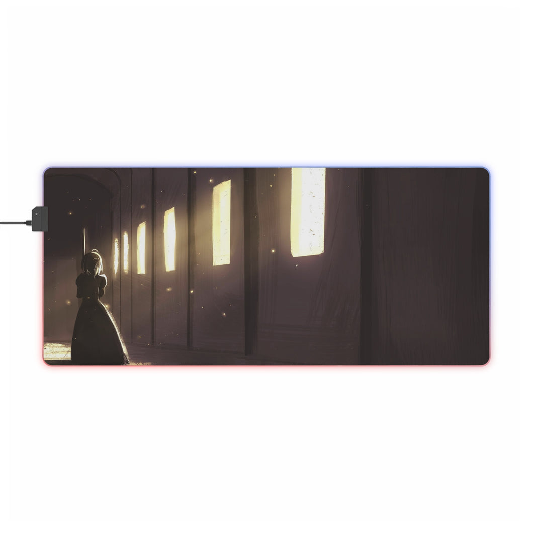 Saber (Fate Series) RGB LED Mouse Pad (Desk Mat)