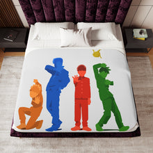 Load image into Gallery viewer, Mob Psycho 100 Arataka Reigen, Shigeo Kageyama, Ritsu Kageyama, Teruki Hanazawa Sherpa Blanket
