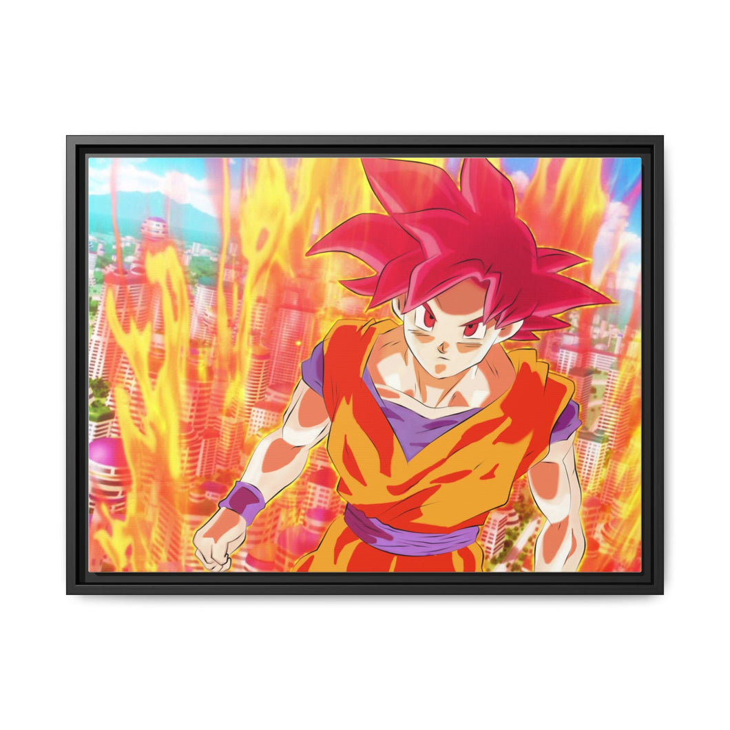 Goku Canvas Framed Art Print