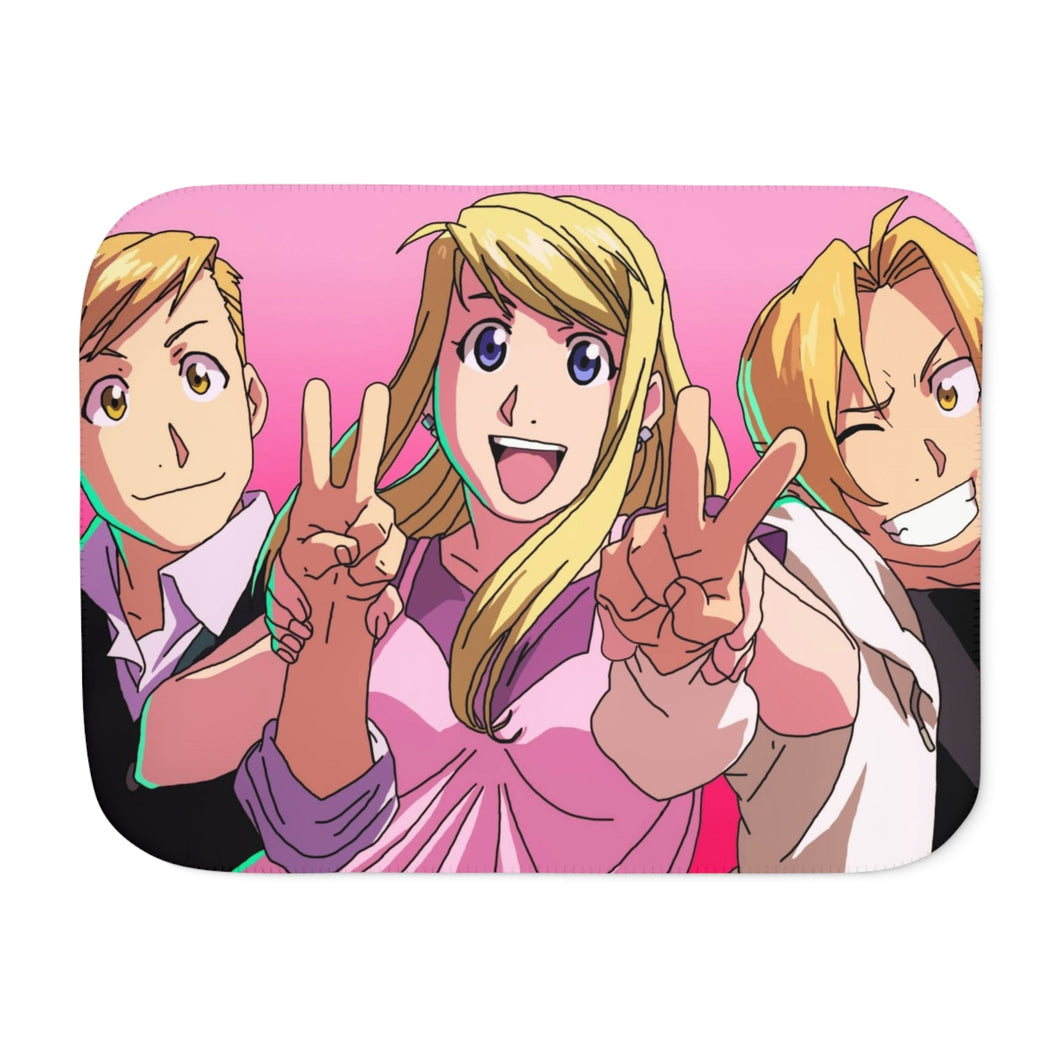 Alphonse, Winry and Edward Sherpa Blanket