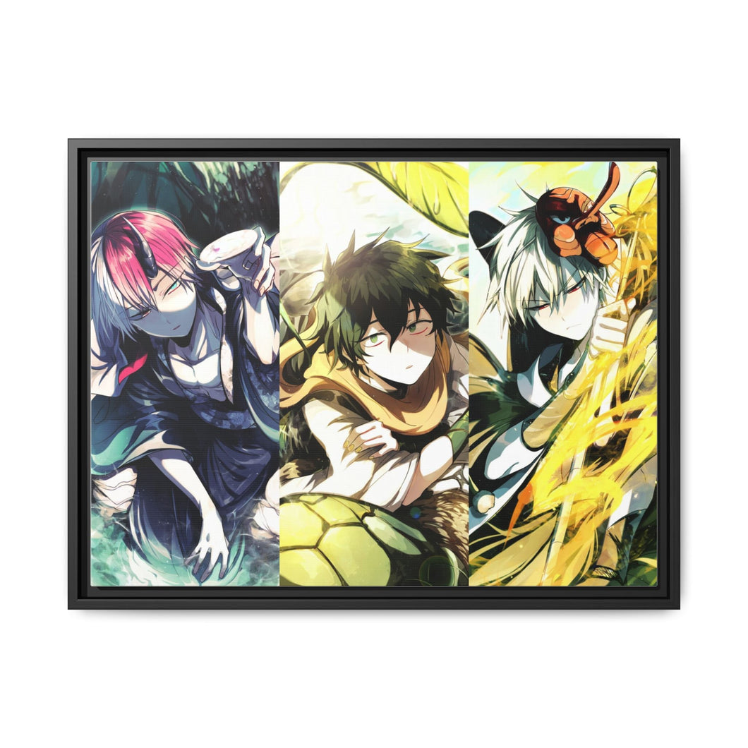Shoto Todoroki,Izuku Midoriya,Katsuki Bakugou Canvas Framed Art Print
