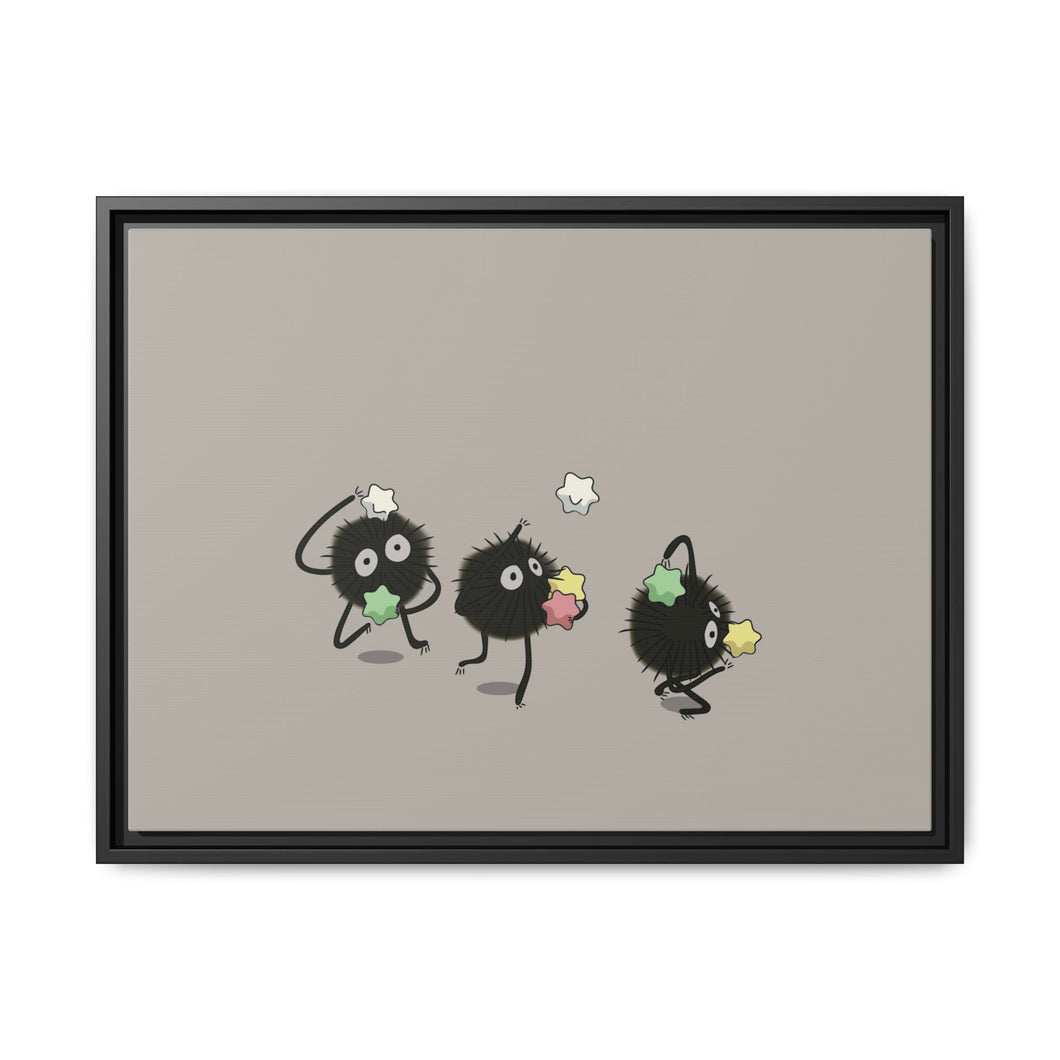 A few マクロクロスケ sketched on a cool Tokyo night Canvas Framed Art Print