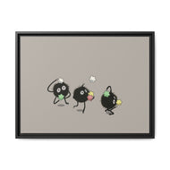 A few マクロクロスケ sketched on a cool Tokyo night Canvas Framed Art Print
