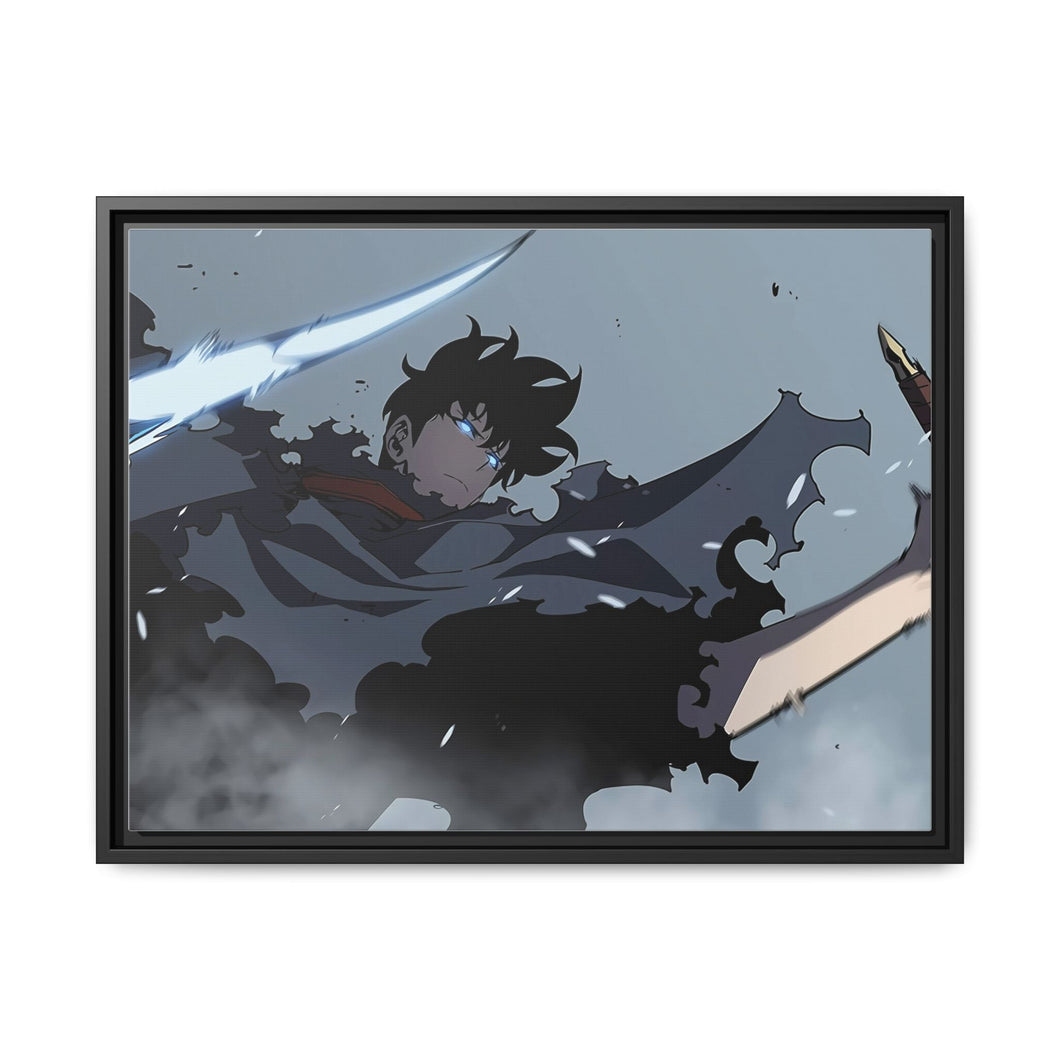 Anime Solo Leveling Canvas Framed Art Print