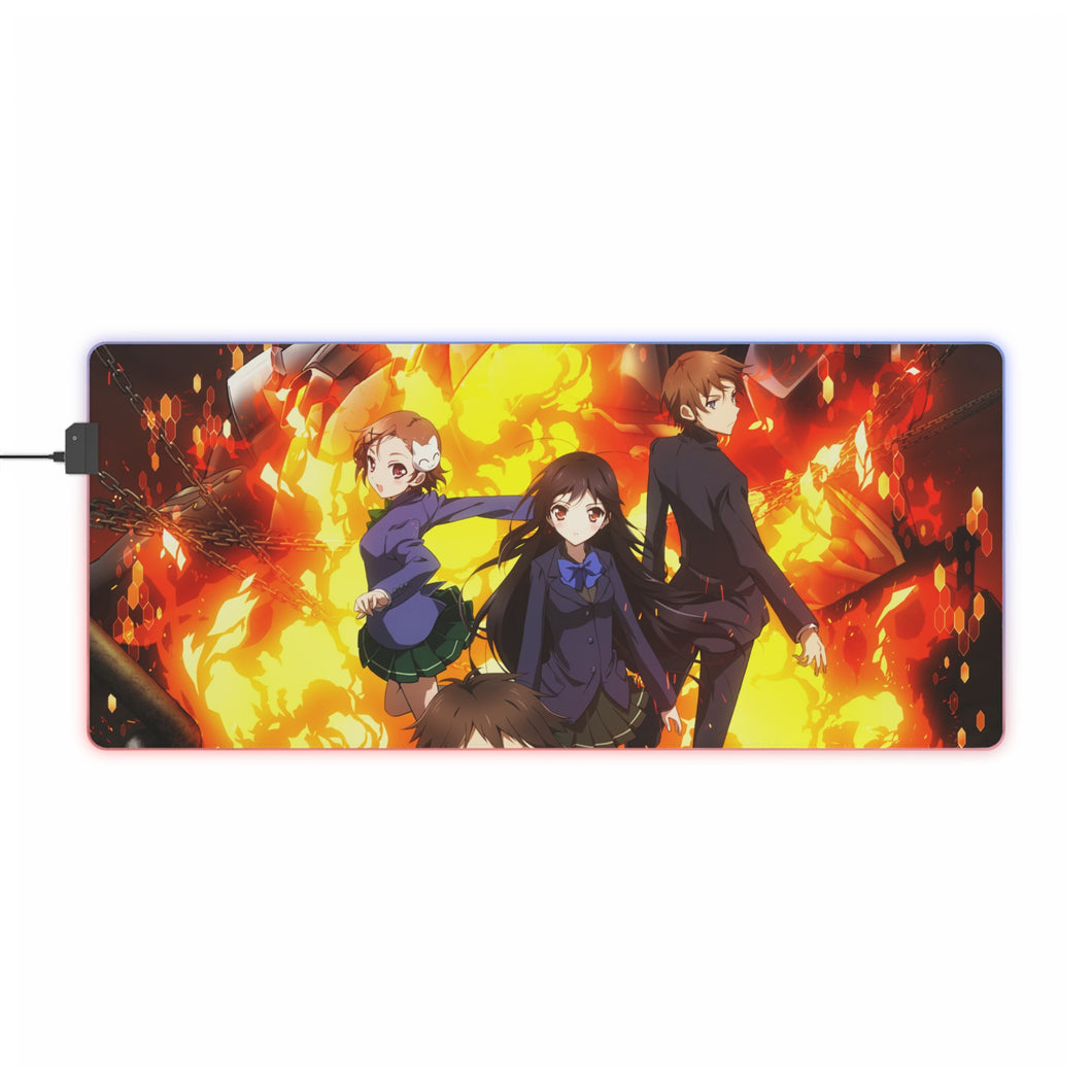 Accel World Kuroyukihime, Haruyuki Arita, Chiyuri Kurashima, Takumu Mayuzumi RGB LED Mouse Pad (Desk Mat)