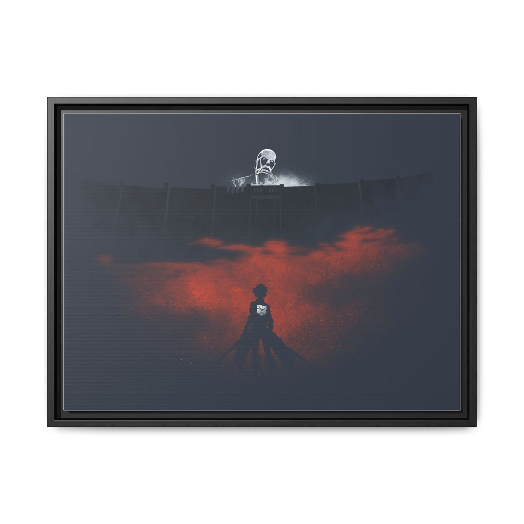 Shingeki no Kyojin - The Wall Canvas Framed Art Print