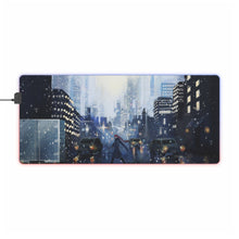 Load image into Gallery viewer, Anime Girl Crossing the Road in the Rain RGB LED Mouse Pad (Desk Mat)
