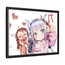 Load image into Gallery viewer, Miss Kobayashi&#39;s Dragon Maid Kanna Kamui, Kobayashi San Chi No Maid Dragon, Riko Saikawa Canvas Framed Art Print
