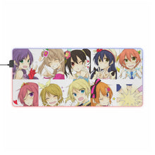 Load image into Gallery viewer, Love Live! Maki Nishikino, Kotori Minami, Umi Sonoda, Honoka Kousaka, Rin Hoshizora RGB LED Mouse Pad (Desk Mat)
