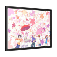 Load image into Gallery viewer, Anohana Meiko Honma, Jinta Yadomi, Naruko Anjou, Tetsudou Hisakawa, Chiriko Tsurumi Canvas Framed Art Print
