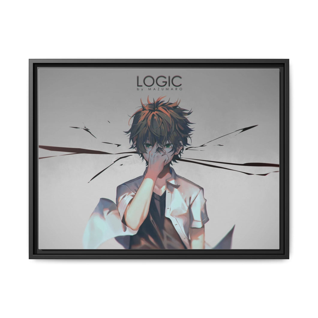 Hōtarō Oreki- logic Canvas Framed Art Print