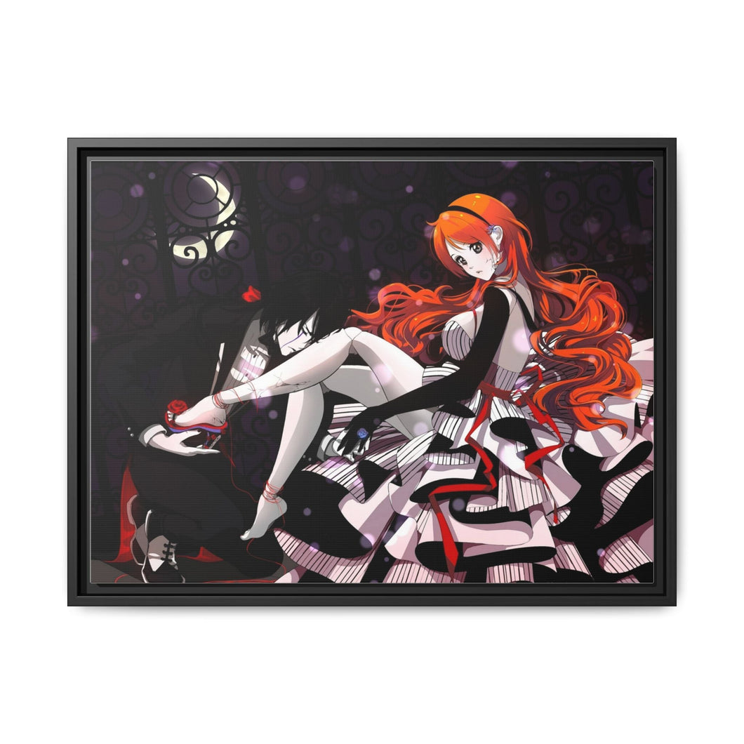 Inoue Orihime and Ulquiorra Shiffer Canvas Framed Art Print