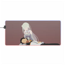 Load image into Gallery viewer, Natsuki Subaru &amp; Emilia RGB LED Mouse Pad (Desk Mat)

