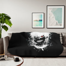 Load image into Gallery viewer, One side of ghoul Sherpa Blanket
