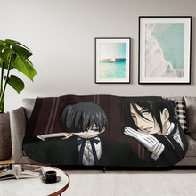 Load image into Gallery viewer, Black Butler Sherpa Blanket
