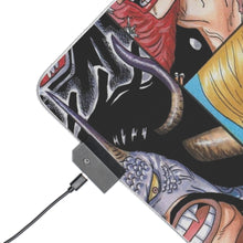 Load image into Gallery viewer, One Piece Monkey D. Luffy, Roronoa Zoro, Sanji RGB LED Mouse Pad (Desk Mat)
